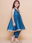 FANCY SIL WOVEN EMBROIDERY WORK KID’S TOP BOTTOM WITH DUPATTA FESTIVE WEAR WHOLESALE PRICE ETHNIC GARMENT (10)