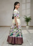 FANCY SILK PRINT WORK KID’S LEHENGA CHOLI FESTIVE WEAR WHOLESALE PRICE ETHNIC GARMENT (3)