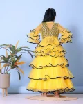 FANCY SOFT NET LEHERIYA WORK KID’S LEHENGA CHOLI WITH JACKET PARTY WEAR WHOLESALE PRICE ETHNIC GARMENT (10)