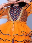 FANCY SOFT NET LEHERIYA WORK KID’S LEHENGA CHOLI WITH JACKET PARTY WEAR WHOLESALE PRICE ETHNIC GARMENT (1)