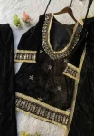 FANCY VELVET REAL MIRROR WORK WITH EMBROIDERY WORK TOP BLOUSE PALAZZO WITH DUPATTA PARTY WEAR WHOLESALE PRICE ETHNIC GARMENT (12)