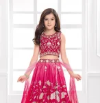 LATEST GEORGETTE EMBROIDERY SEQUENCE WORK KID’S LEHENGA CHOLI WITH DUPATTA PARTY WEAR WHOLESALE PRICE ETHNIC GARMENT (6)