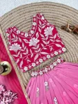 LATEST GEORGETTE EMBROIDERY SEQUENCE WORK KID’S LEHENGA CHOLI WITH DUPATTA PARTY WEAR WHOLESALE PRICE ETHNIC GARMENT (6)