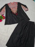 MODERN CHINON CORDED EMBROIDERY, MOTI WORK & LATKAN WORK TOP WITH DRAPE SKIRT PARTY WEAR WHOLESALE PRICE ETHNIC GARMENT (9)