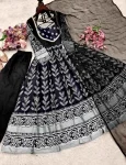 MODERN CHINON SILK DIGITAL PRINT WORK GOWN BOTTOM WITH DUPATTA FESTIVE WEAR WHOLESALE PRICE ETHNIC GARMENT (1)