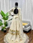 MODERN CHINON SILK MUKESH WORK WITH LAGADI PATTA WORK GOWN PALAZZO WITH DUPATTA WEDDING WEAR WHOLESALE PRICE ETHNIC GARMENT (4)