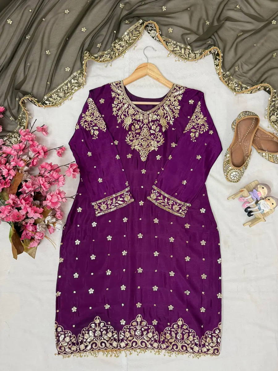 MODERN CHINON SILK SEQUENCE & ZARI EMBROIDERY WITH HANDWORK LACE BORDER WORK TOP SHARARA WITH DUPATTA FESTIVE WEAR WHOLESALE PRICE ETHNIC GARMENT (12).webp