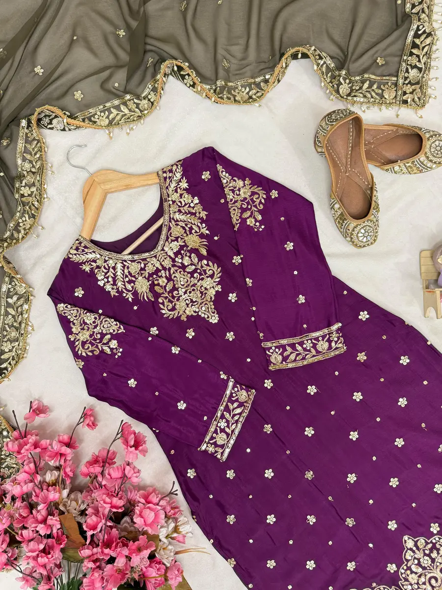 MODERN CHINON SILK SEQUENCE & ZARI EMBROIDERY WITH HANDWORK LACE BORDER WORK TOP SHARARA WITH DUPATTA FESTIVE WEAR WHOLESALE PRICE ETHNIC GARMENT (13).webp