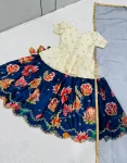 MODERN COTTON SILK EMBROIDERY SEQUENCE WORK KID’S TOP LEHENGA PARTY WEAR WHOLESALE PRICE ETHNIC GARMENT (1)