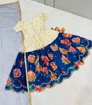 MODERN COTTON SILK EMBROIDERY SEQUENCE WORK KID’S TOP LEHENGA PARTY WEAR WHOLESALE PRICE ETHNIC GARMENT (1)