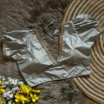 MODERN DOLA SILK LACE WORK STITCHED BLOUSE OFF WHITE