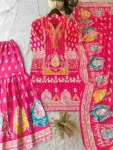 MODERN FRENCH CREPE PRINT WITH REAL MIRROR WORK TOP SHARARA WITH DUPATTA FESTIVE WEAR WHOLESALE PRICE ETHNIC GARMENT (3)