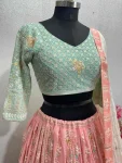 MODERN GEORGETTE EMBROIDERED SEQUENCE WORK LEHENGA CHOLI WITH DUPATTA PARTY WEAR WHOLESALE PRICE ETHNIC GARMENT (2)