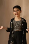MODERN GEORGETTE EMBROIDERY WORK KID’S TOP PALAZZO WITH SHRUG FESTIVE WEAR WHOLESALE PRICE ETHNIC GARMENT (5)