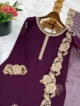 MODERN GEORGETTE EMBROIDERY WORK TOP PALAZZO WITH DUPATTA FESTIVE WEAR WHOLESALE PRICE ETHNIC GARMENT (4)