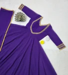 MODERN GEORGETTE HAND WOVEN LACE WORK GOWN WITH DUPATTA PARTY WEAR WHOLESALE PRICE ETHNIC GARMENT (6)