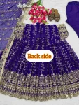 MODERN GEORGETTE SEQUENCE EMBROIDERY WORK ANARKALI BOTTOM WITH DUPATTA FESTIVE WEAR WHOLESALE PRICE ETHNIC GARMENT (5)