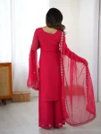 MODERN GEORGETTE THREAD WITH SEQUENCE WORK TOP PALAZZO WITH DUPATTA FESTIVE WEAR WHOLESALE PRICE ETHNIC GARMENT (15)