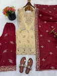 MODERN GMY SILK EMBROIDERY SEQUENCE WORK TOP PALAZZO WITH DUPATTA WEDDING WEAR WHOLESALE PRICE ETHNIC GARMENT (8)