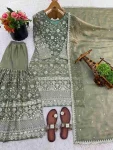 MODERN GMY SILK EMBROIDERY SEQUENCE WORK TOP SHARARA WITH DUPATTA FESTIVE WEAR WHOLESALE PRICE ETHNIC GARMENT (2)