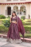 MODERN GOLD CRUSH SEQUENCE & ZARI EMBROIDERY WORK LEHENGA CHOLI WITH DUPATTA FESTIVE WEAR WHOLESALE PRICE ETHNIC GARMENT (2)