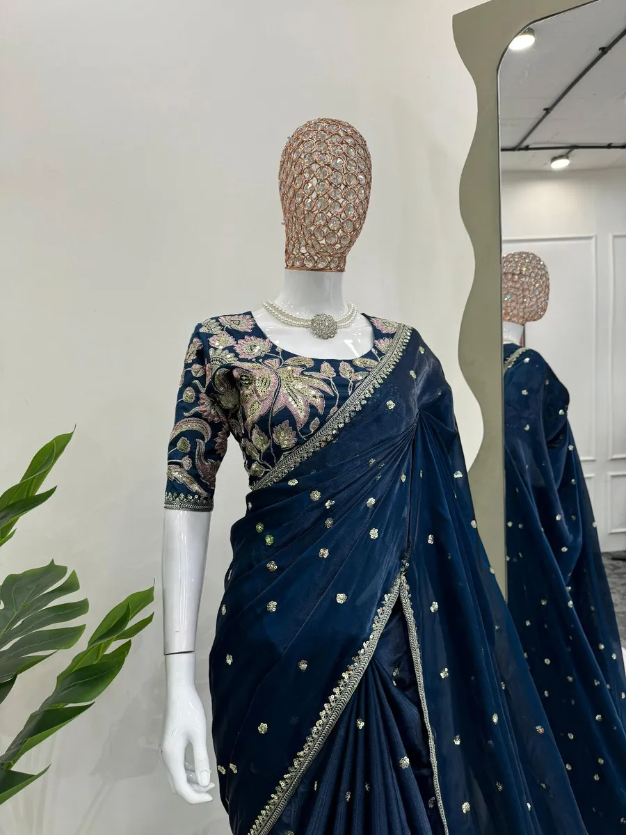 MODERN JC SILK EMBROIDERY ZARI AND SEQUENCE WORK WITH HEAVY WORK BORDER WORK SAREE WITH UNSTITCHED BLOUSE PARTY WEAR WHOLESALE PRICE ETHNIC GARMENT (14).webp