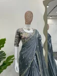 MODERN JC SILK EMBROIDERY ZARI AND SEQUENCE WORK WITH HEAVY WORK BORDER WORK SAREE WITH UNSTITCHED BLOUSE PARTY WEAR WHOLESALE PRICE ETHNIC GARMENT (22).webp