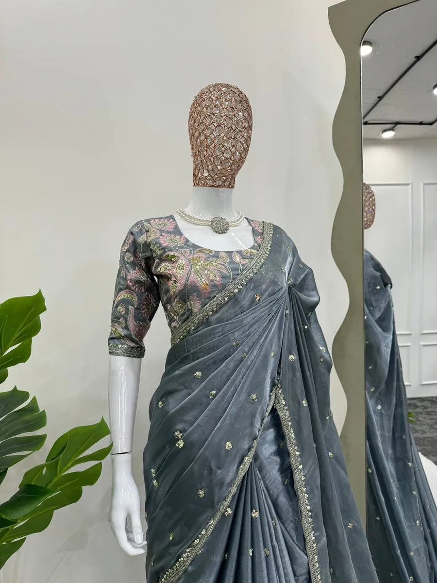 MODERN JC SILK EMBROIDERY ZARI AND SEQUENCE WORK WITH HEAVY WORK BORDER WORK SAREE WITH UNSTITCHED BLOUSE PARTY WEAR WHOLESALE PRICE ETHNIC GARMENT (21).webp
