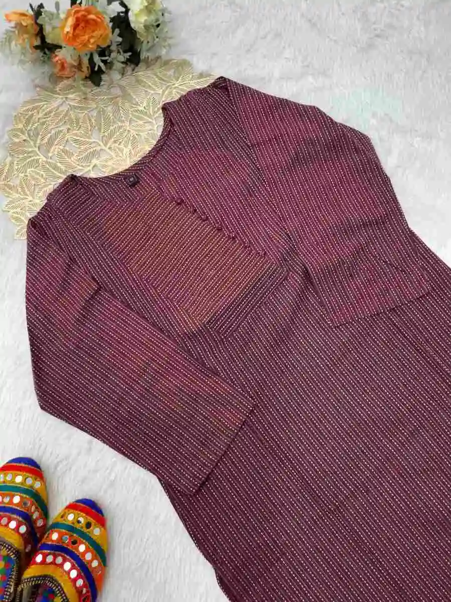 MODERN KATHA COTTON BEAUTIFUL PATTERN WORK KURTI OFFICE WEAR WHOLESALE PRICE ETHNIC GARMENT (10)