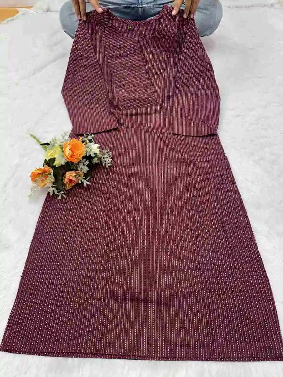 MODERN KATHA COTTON BEAUTIFUL PATTERN WORK KURTI OFFICE WEAR WHOLESALE PRICE ETHNIC GARMENT (8)