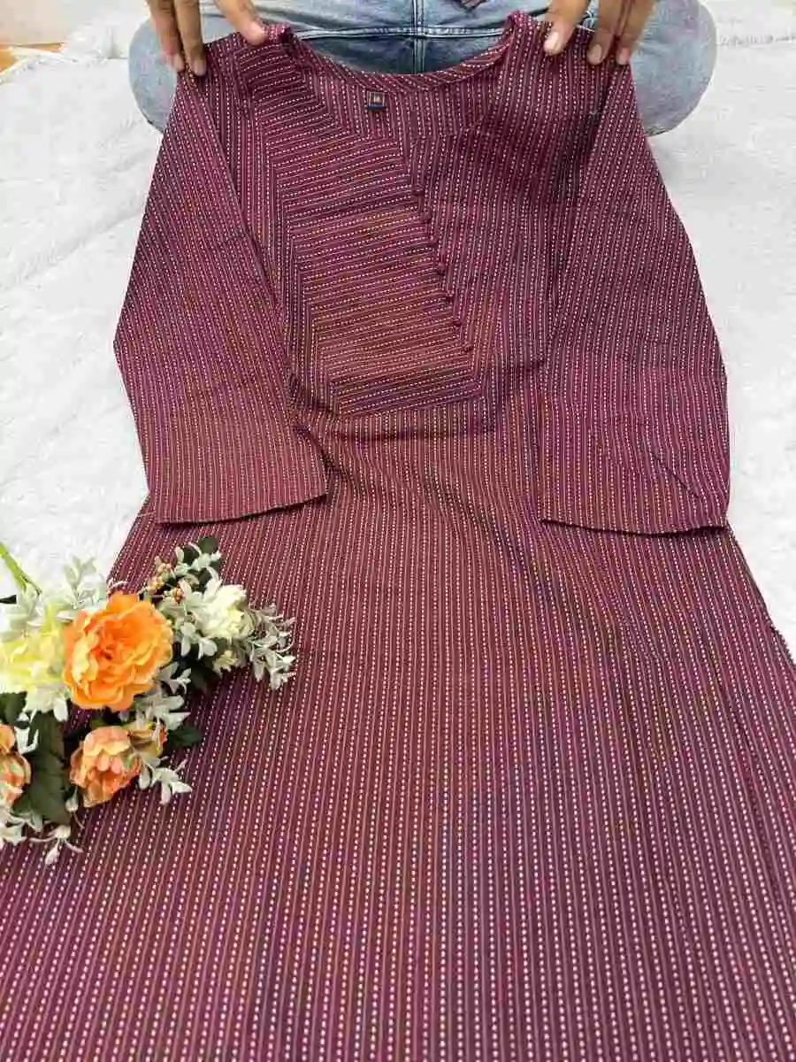 MODERN KATHA COTTON BEAUTIFUL PATTERN WORK KURTI OFFICE WEAR WHOLESALE PRICE ETHNIC GARMENT (9)