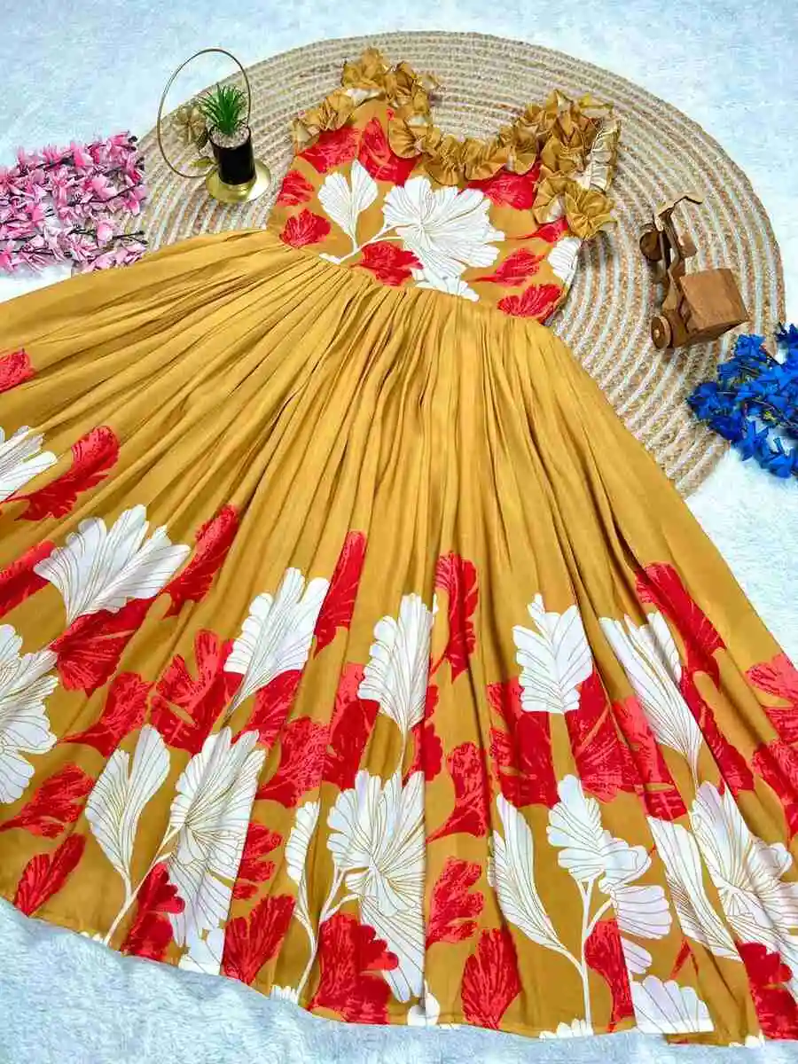 MODERN MUSLIN COTTON DIGITAL PRINT WORK ONE PIECE DRESS DAILY WEAR WHOLESALE PRICE ETHNIC GARMENT (4)