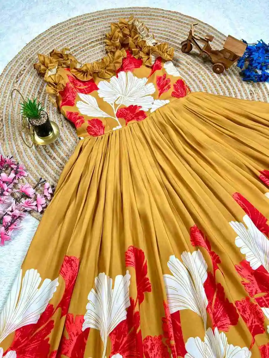 MODERN MUSLIN COTTON DIGITAL PRINT WORK ONE PIECE DRESS DAILY WEAR WHOLESALE PRICE ETHNIC GARMENT (6)