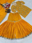 MODERN NATURAL CREPE SEQUENCE EMBROIDERY WORK TOP SHARARA WITH DUPATTA FESTIVE WEAR WHOLESALE PRICE ETHNIC GARMENT (1)