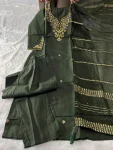 MODERN ROMAN SILK EMBROIDERY WITH SEQUENCE WORK TOP BOTTOM WITH DUPATTA FESTIVE WEAR WHOLESALE PRICE ETHNIC GARMENT (2)