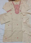 MODERN SLUB COTTON SEQUENCE EMBROIDERY WORK TOP BOTTOM WITH DUPATTA OFFICE WEAR WHOLESALE PRICE ETHNIC GARMENT (3)