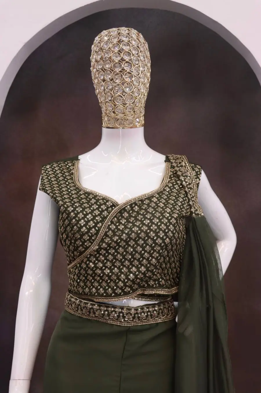 MODERN TABBY SILK EMBROIDERY SEQUENCE THREAD WORK BLOUSE PALAZZO WITH DUPATTA PARTY WEAR WHOLESALE PRICE ETHNIC GARMENT (9)