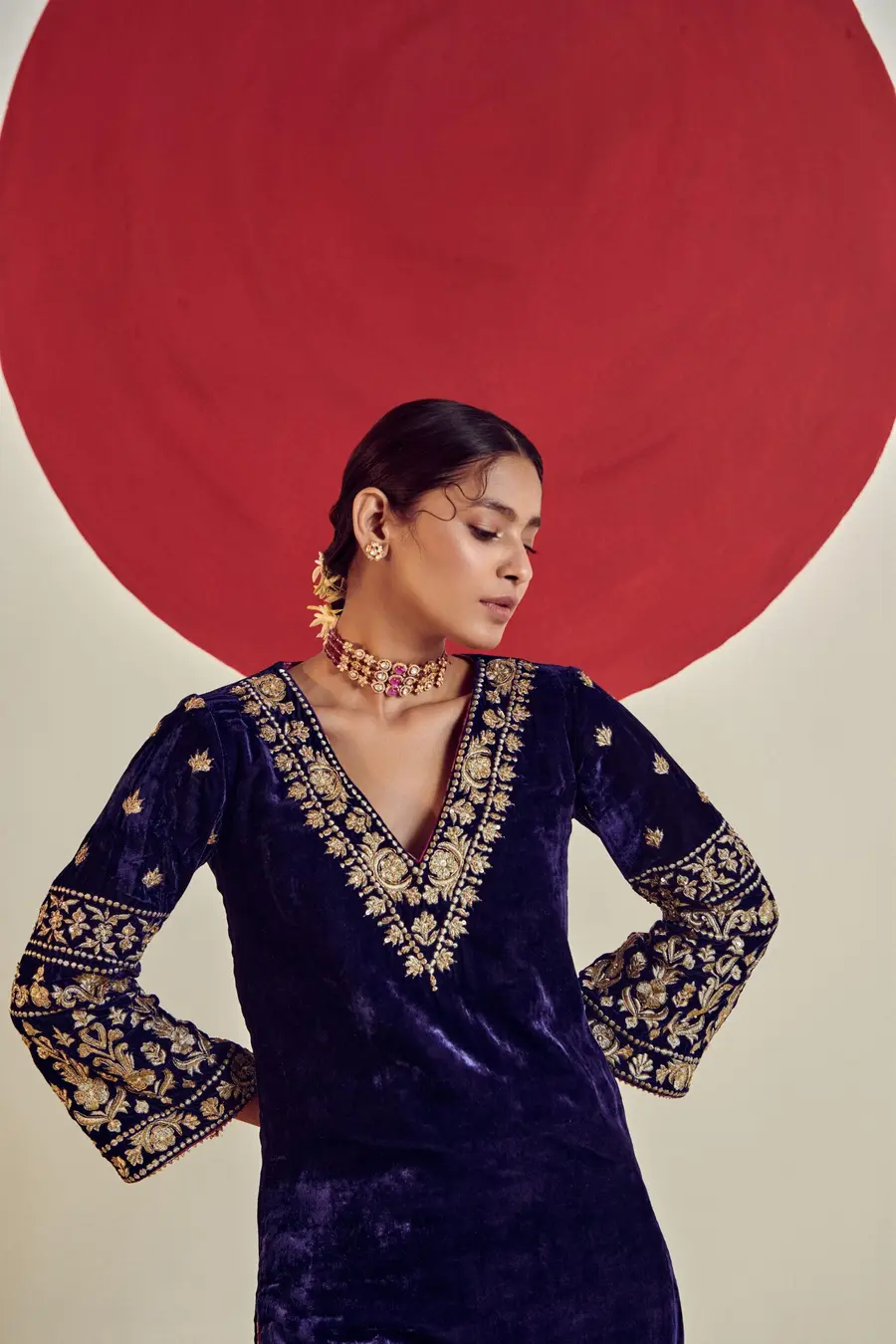 MODERN VELEVET JARI THREAD & DORI WITH SEQUENCE EMBROIDERY WORK TOP PALAZZO WITH DUPATTA FESTIVE WEAR WHOLESALE PRICE ETHNIC GARMENT (4)