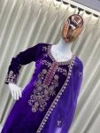 MODERN VELVET CODING SEQUENCE EMBROIDERY WORK TOP PALAZZO WITH DUPATTA FESTIVE WEAR WHOLESALE PRICE ETHNIC GARMENT (4)