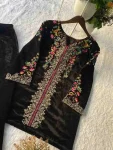 MODERN VELVET EMBROIDERY WORK CO-ORD SET FESTIVE WEAR WHOLESALE PRICE ETHNIC GARMENT (3)