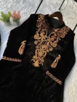 MODERN VELVET EMBROIDERY WORK CO-ORD SET FESTIVE WEAR WHOLESALE PRICE ETHNIC GARMENT (11)