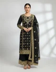 MOST PICKED GEORGETTE EMBROIDERY SEQUENCE WORK TOP PALAZZO WITH DUPATTA FESTIVE WEAR WHOLESALE PRICE ETHNIC GARMENT (4)