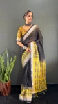 MOST PICKED LINEN SILK DIGITAL PRINT WORK READY TO WEAR SAREE WITH UNSTITCHED BLOUSE DAILY WEAR WHOLESALE PRICE ETHNIC GARMENT (3)