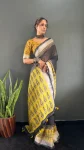 MOST PICKED LINEN SILK DIGITAL PRINT WORK READY TO WEAR SAREE WITH UNSTITCHED BLOUSE DAILY WEAR WHOLESALE PRICE ETHNIC GARMENT (3)