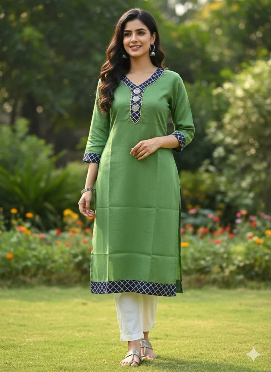 NEW ARRIVAL ART SILK JACQUARD CUT PASTE WORK ONLY KURTI DAILY WEAR WHOLESALE PRICE ETHNIC GARMENT (7)