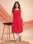 NEW ARRIVAL GEORGETTE SCHIFFLI EMBROIDERY WORK ONLY KURTI RANI