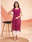 NEW ARRIVAL GEORGETTE SCHIFFLI EMBROIDERY WORK ONLY KURTI DAILY WEAR WHOLESALE PRICE ETHNIC GARMENT (3)