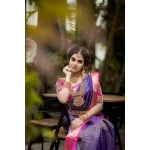 NEW ARRIVAL LICHI SILK BANARASI WEAVING WORK SAREE WITH UNSTITCHED BLOUSE FESTIVE WEAR WHOLESALE PRICE ETHNIC GARMENT (9)