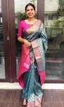 NEW ARRIVAL LICHI SILK RICH PALLU & JACQUARD WORK SAREE WITH UNSTITCHED BLOUSE FESTIVE WEAR WHOLESALE PRICE ETHNIC GARMENT (1)