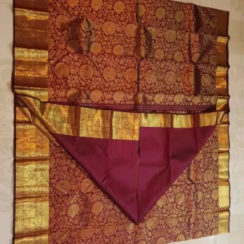 NEW ARRIVAL LICHI SILK RICH PALLU & JACQUARD WORK SAREE WITH UNSTITCHED BLOUSE MAROON